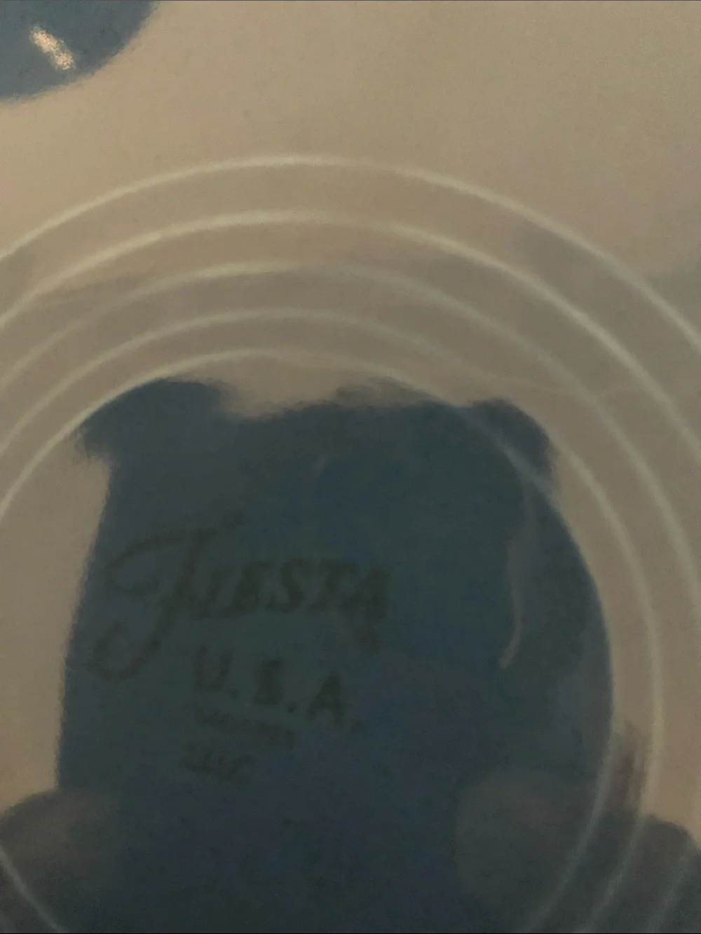 Fiesta Blue Ceramic Dinner Plates & Bowls Set.  Three of each, no damage